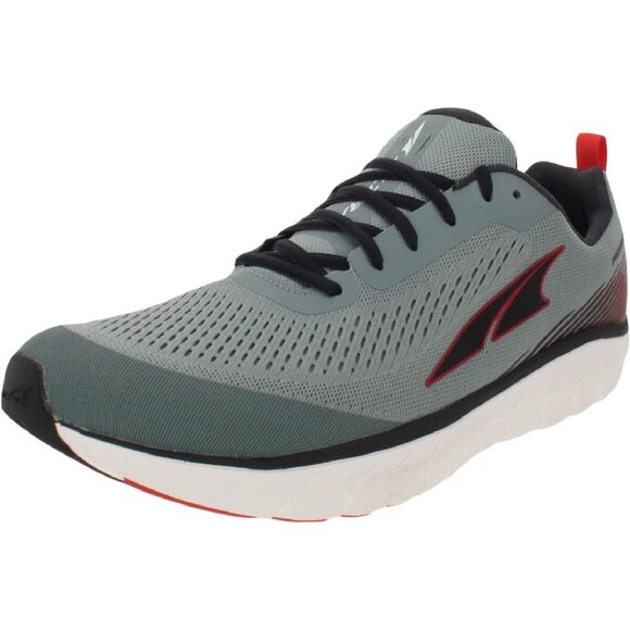 ALTRA Men's Provision 5 Road Running Shoe Light Gray/Red 12.5